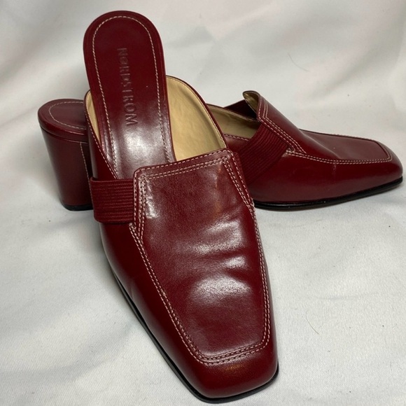 Nordstrom Shoes - Nordstrom Burgundy Leather Mules